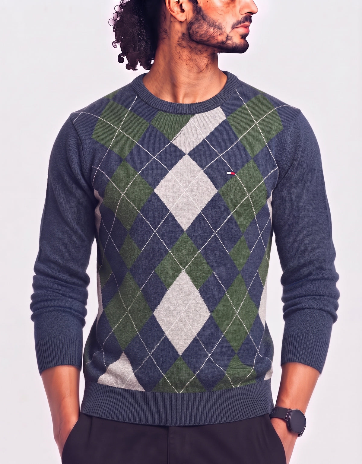 Tommy Hilfiger Men Green Sweater XL