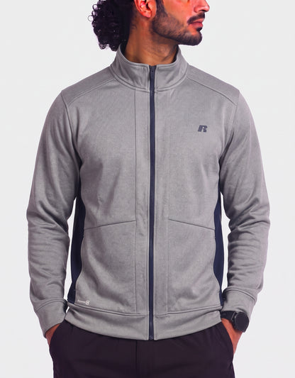Russell Men Sport Gray Zipper L