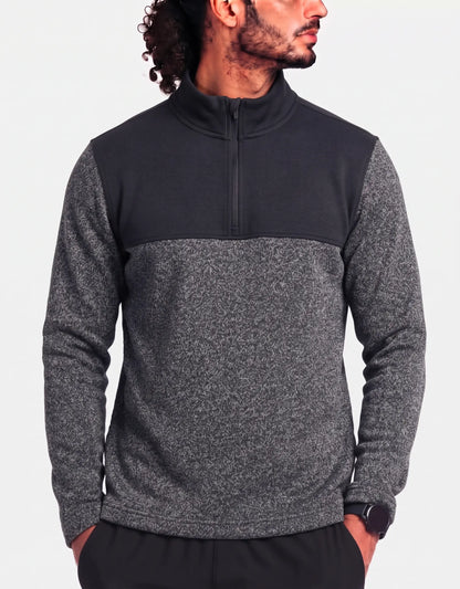 Van Heusen Men Polyester Black Gray Sweatshirt XL