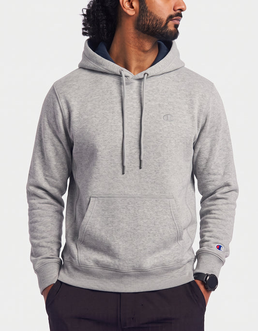 Champion Men Cotton Fleece Gray Hoodie S