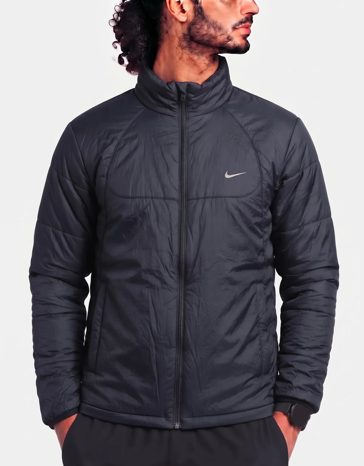 Nike Men Polyester Navy Jacket 2X Large