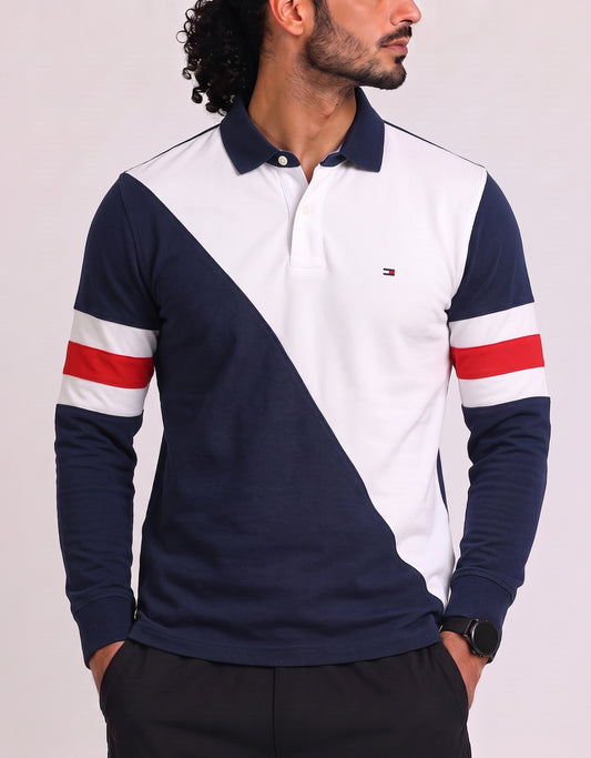 Tommy Hilfiger Men White Cotton Polo T Shirt L