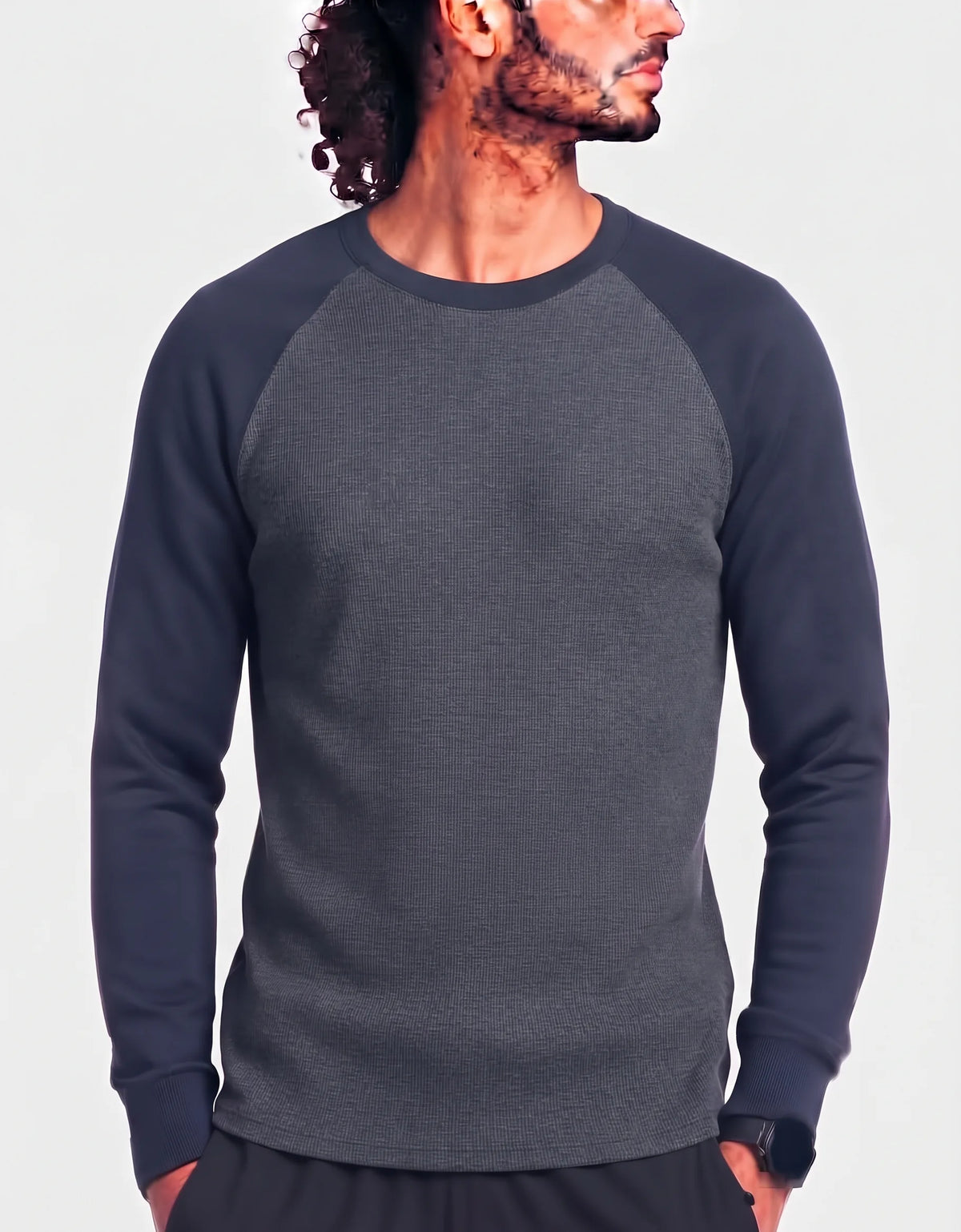 Old Navy Men Cotton Gray Navy Sweatshirt 2XL
