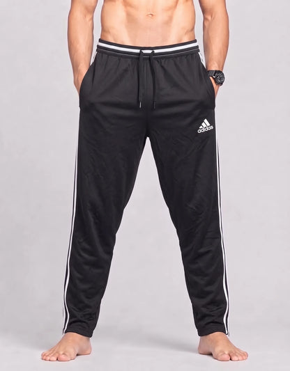 Adidas Men Polyester Black Sport Trouser M