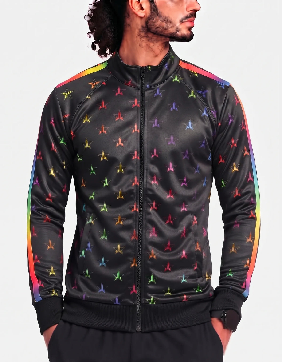 Jeffree Star Men Polyester Black Multi Zipper M