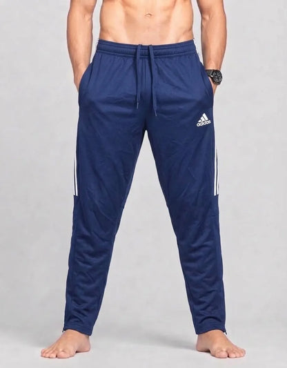 Adidas Men Polyester Navy Sport Trouser L