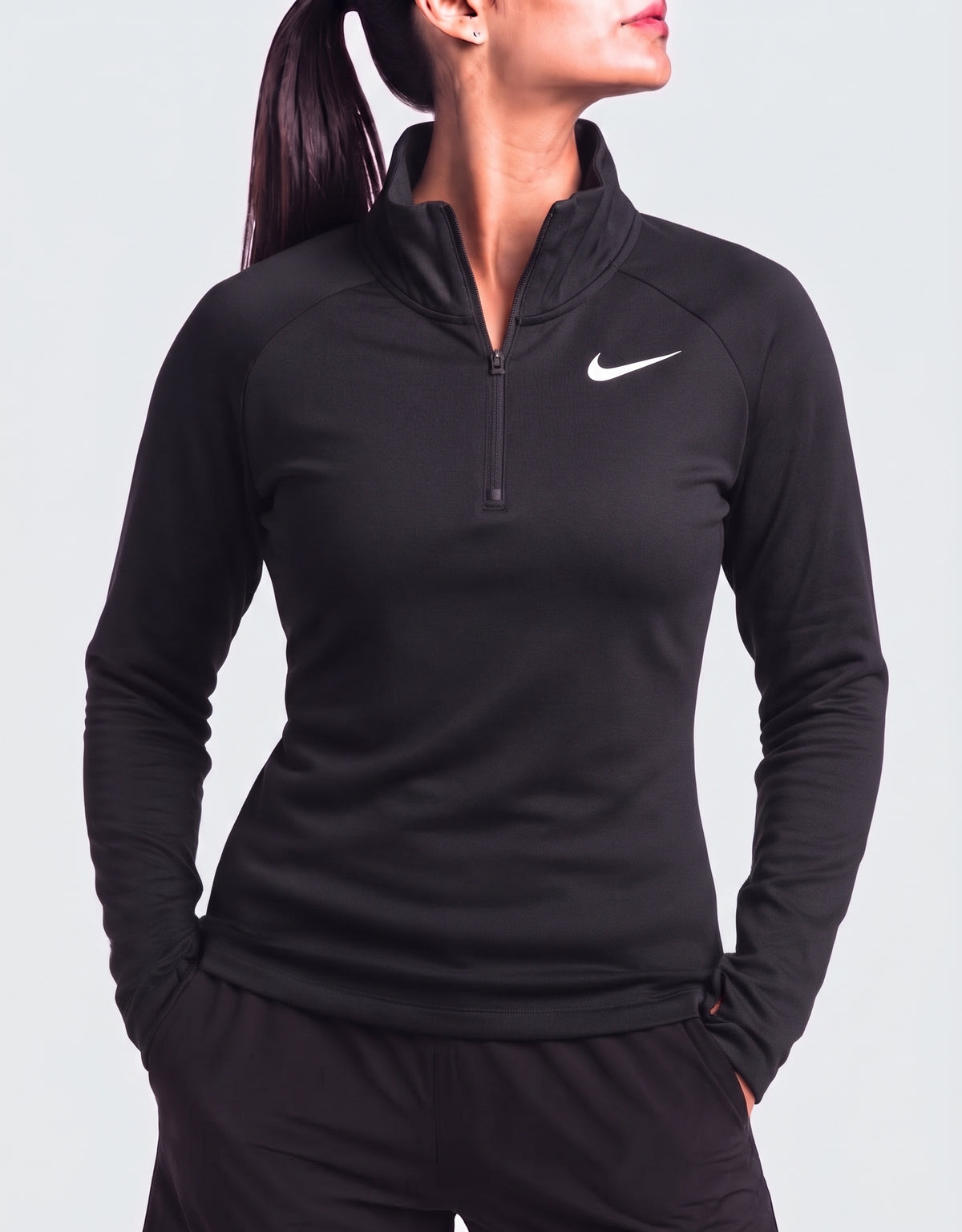 Nike women black sweatshirt, Medium, 19–20 in chest — product image 1