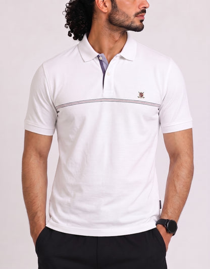 Tommy Hilfiger Men Cream Cotton Polo T Shirt 2XL