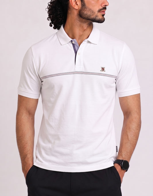 Tommy Hilfiger Men Cream Cotton Polo T Shirt 2XL