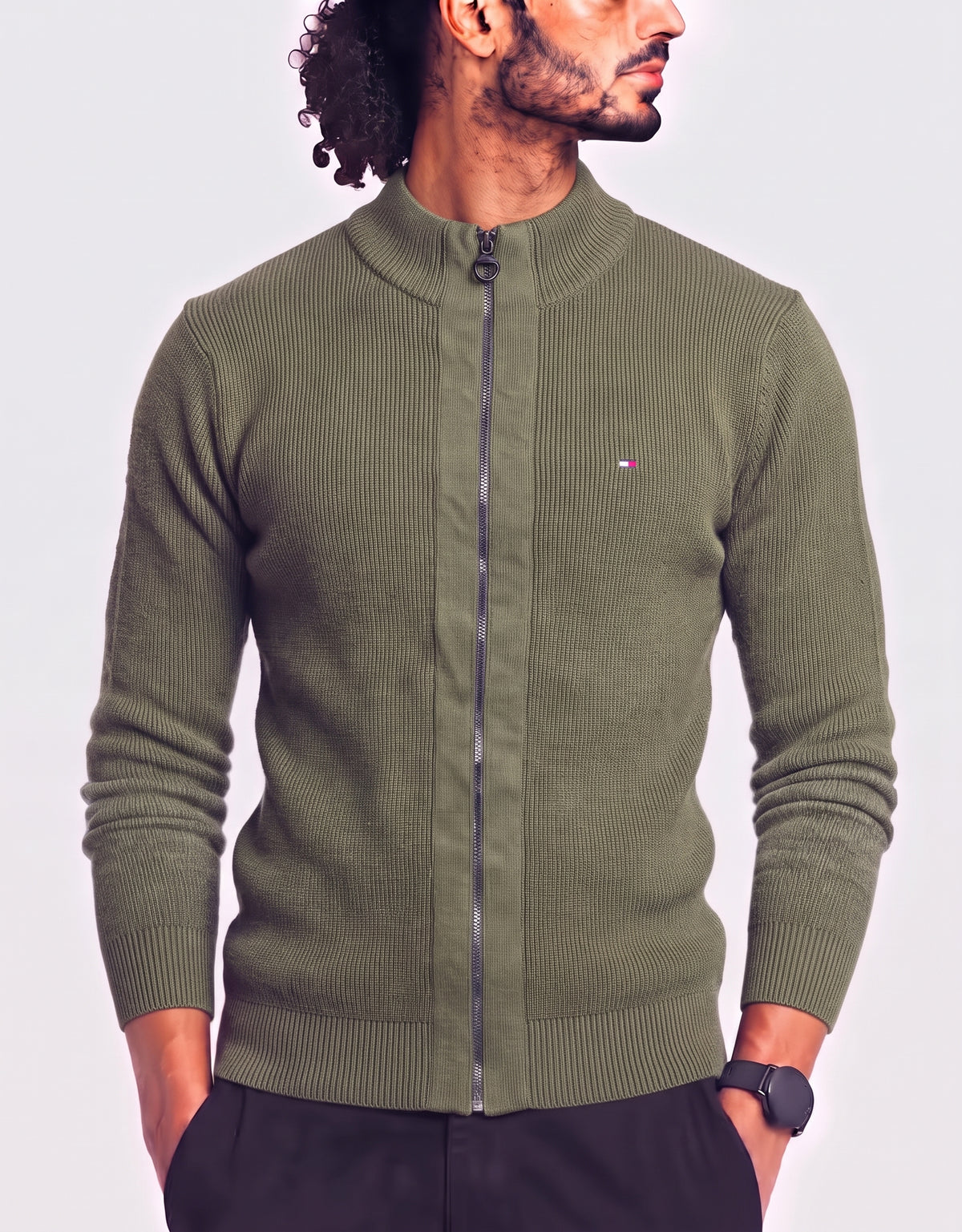 Tommy Hilfiger Men Green Sweater L
