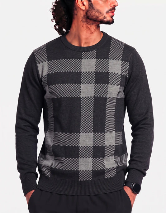 Day & Age Men Acrylic Black Gray Sweater L