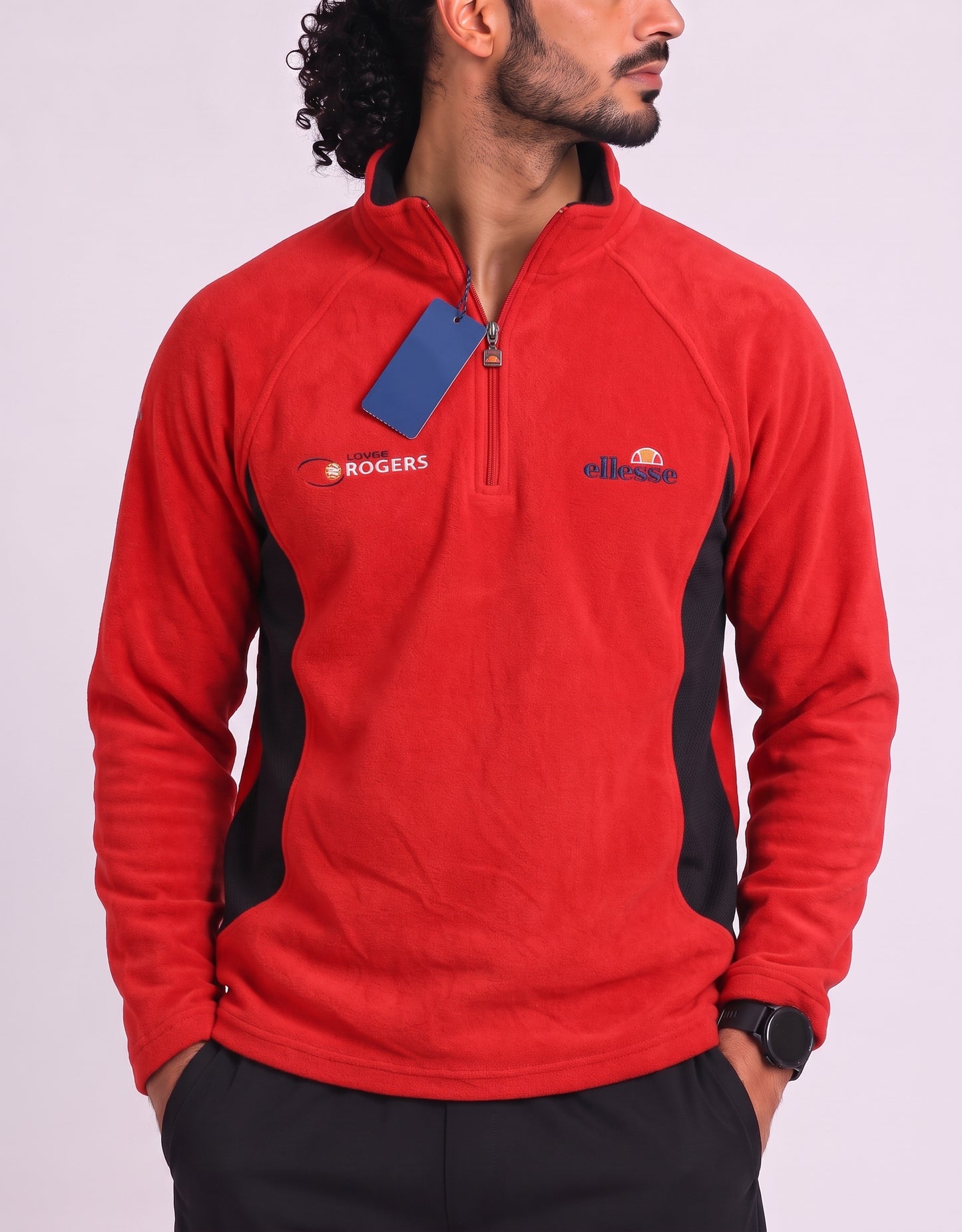 Ellesse Men Cotton Fleece Red Sweatshirt L