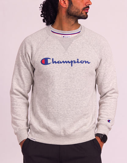Champion Cotton Fleece White Sweatshirt S