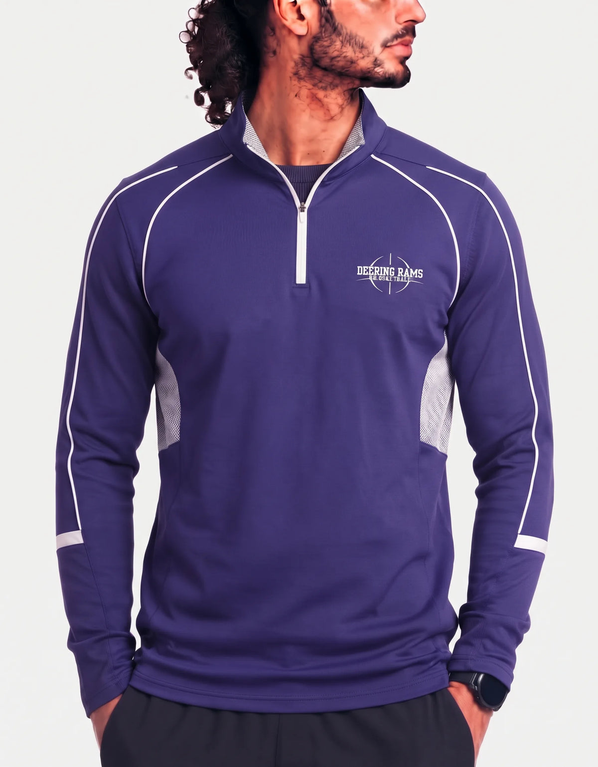 Holloway Men Polyester Purple Sweatshirt XL