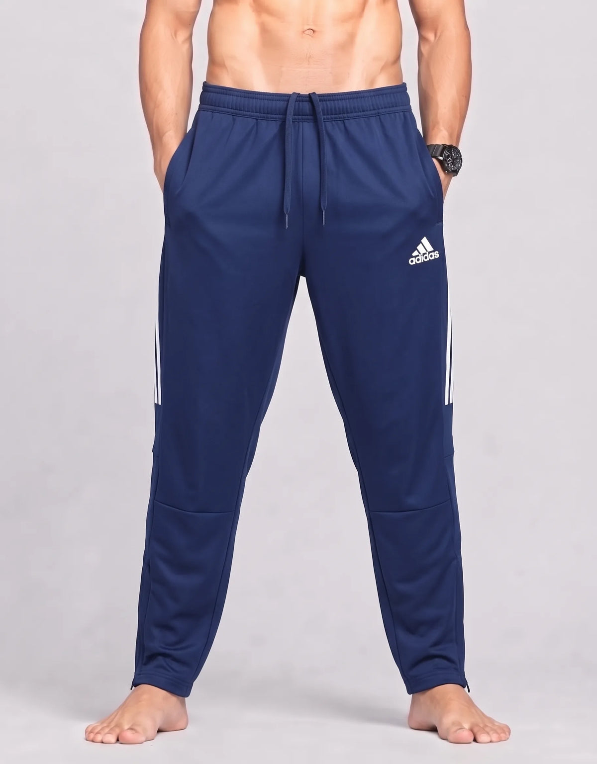 Adidas Men Polyester Navy Sport Trouser XL