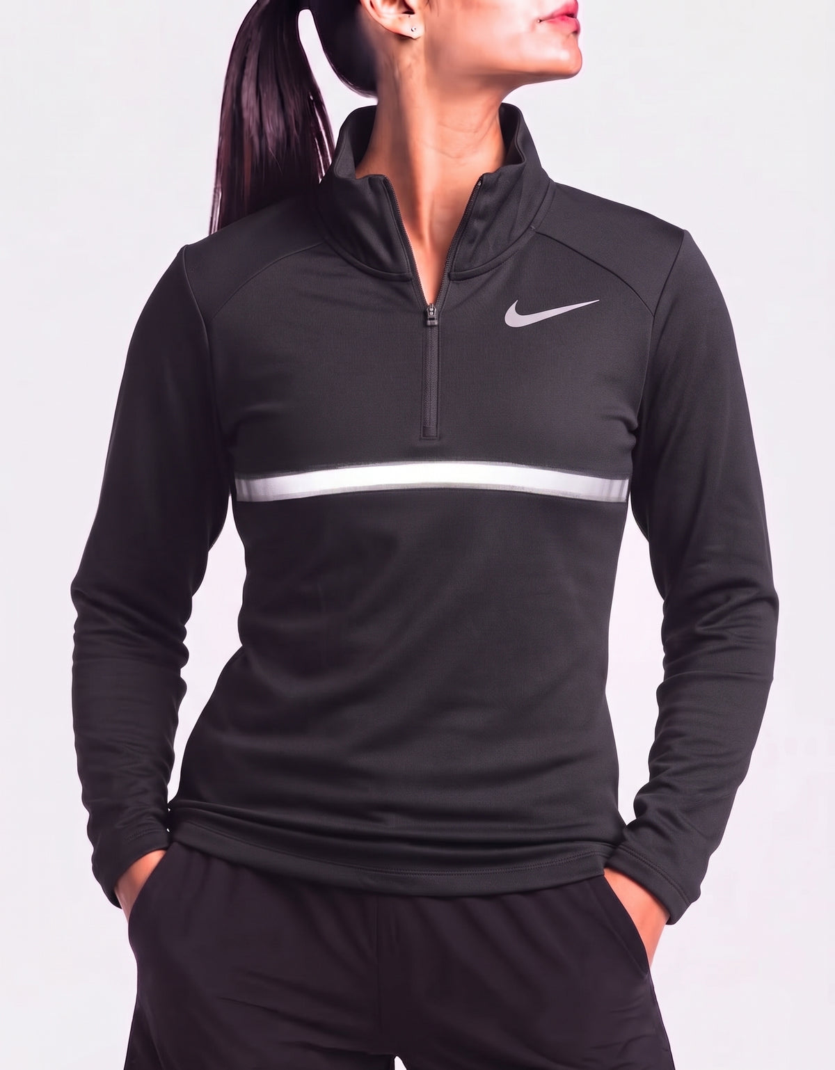 Nike women black sweatshirt, Medium, 20–21 in chest — product image 1