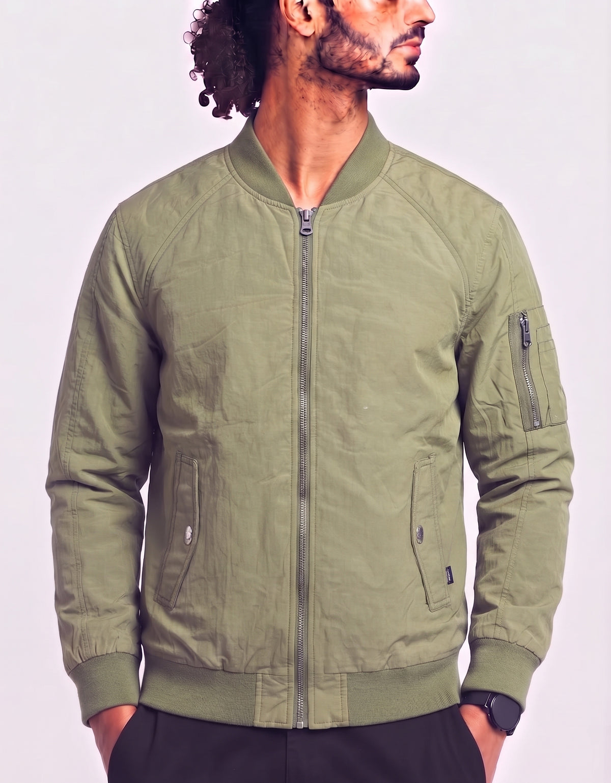 Clock House Men Green Jacket
