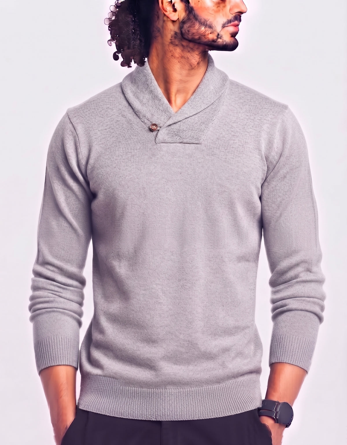 Tommy Hilfiger Men Gray Sweater L