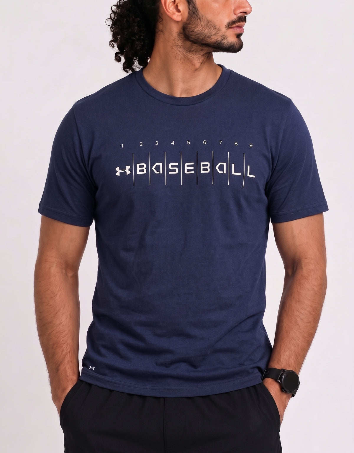 Under Armour Men Blue Cotton T Shirt M