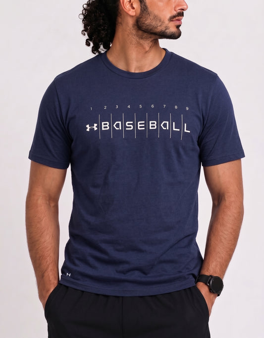 Under Armour Men Blue Cotton T Shirt M