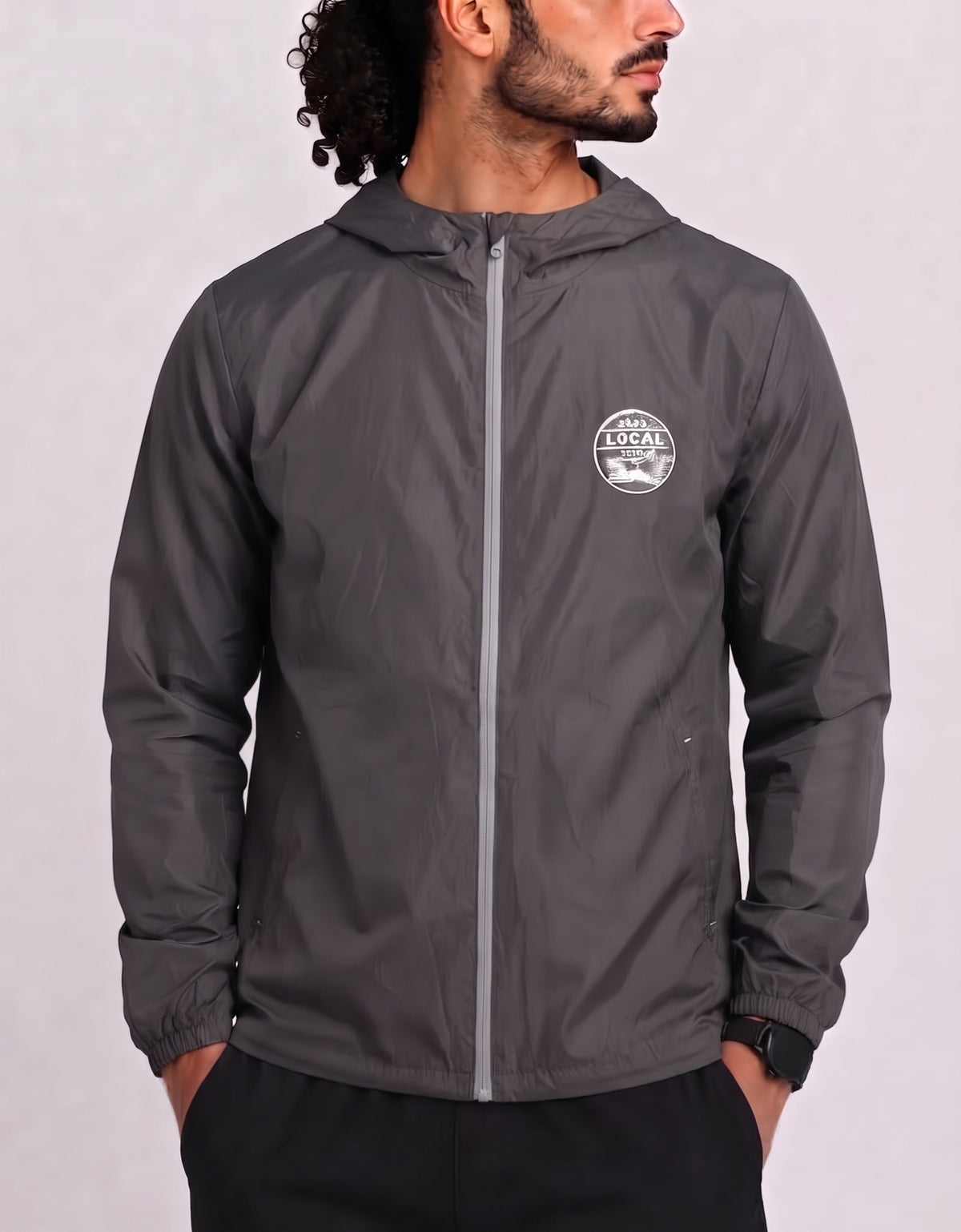 Trimark Men Black Sport Windbreaker