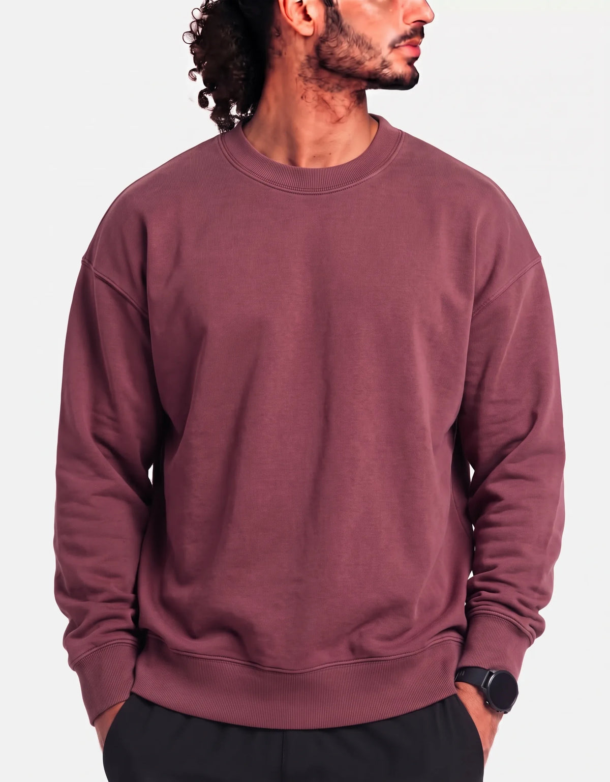 Kirkland Men Cotton Brown Red Sweatshirt L