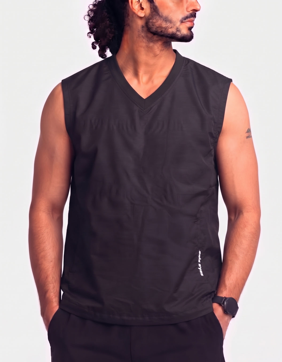 Snake Eyes Men Black Sport Vest Windbreaker