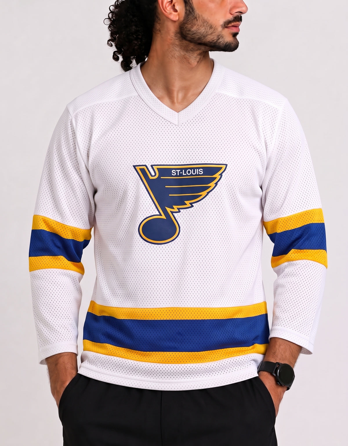St Louis Men Sport White T Shirt L