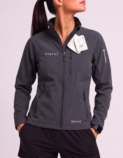 Marmot Women Cotton Fleece Gray Zipper M