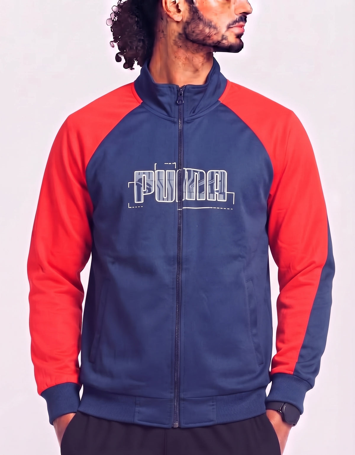 Puma Men Blue Sport Zipper S