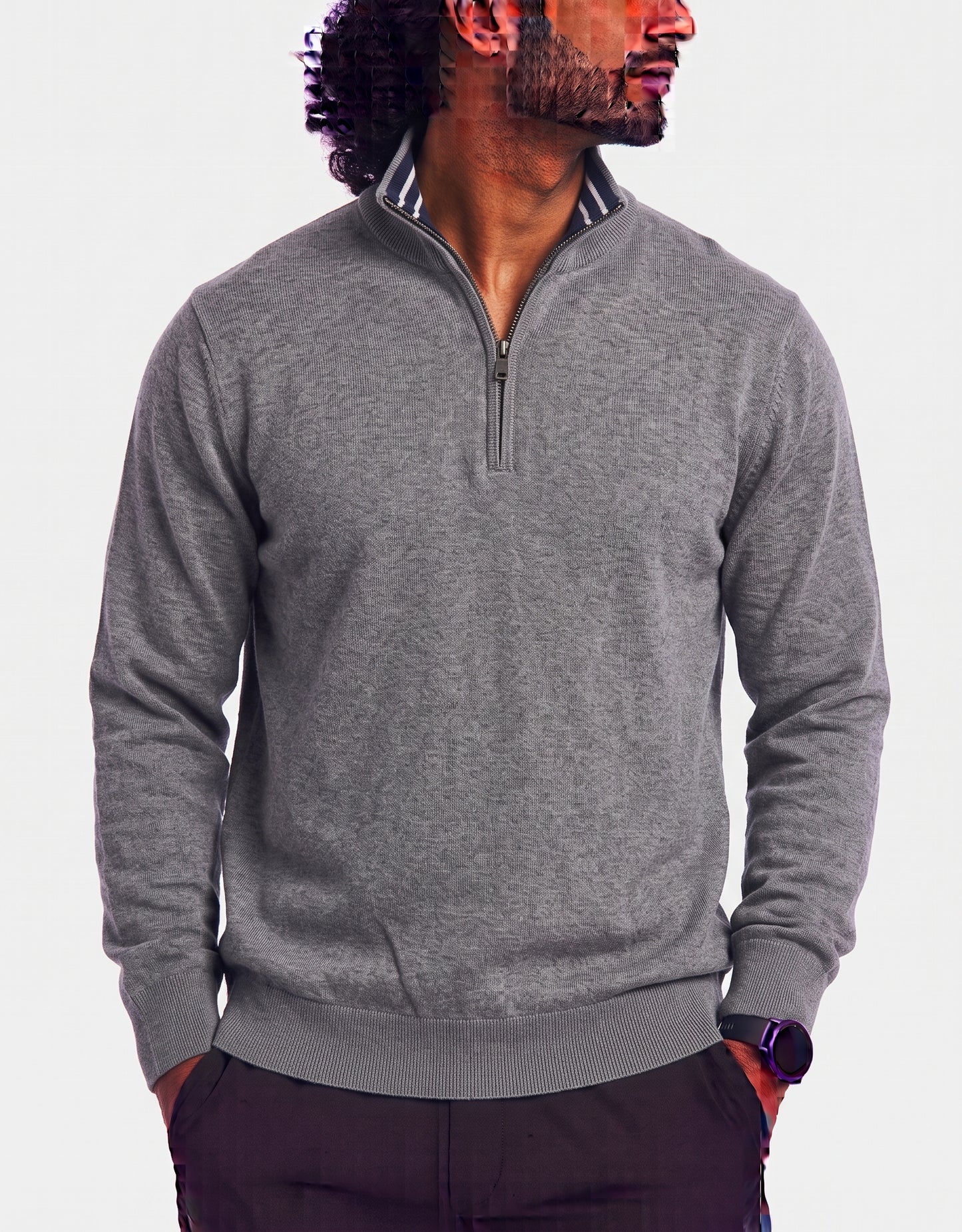 Nautica Men Cotton Gray Sweatshirt M
