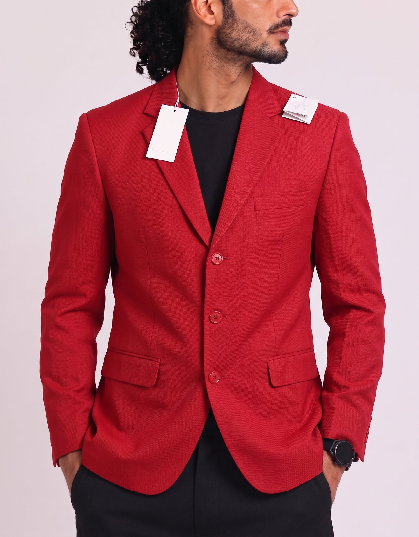 Coofandy Men Cotton Red Coat S