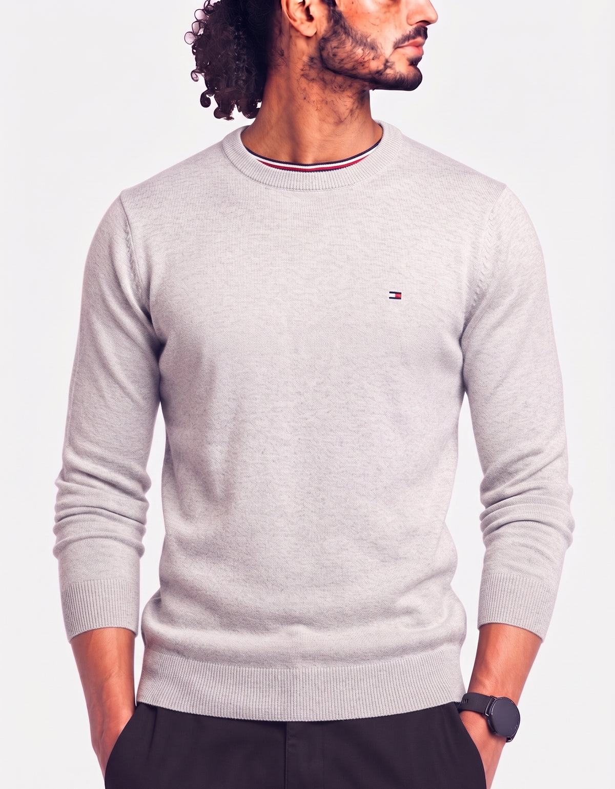Tommy Hilfiger Men Gray Sweater M