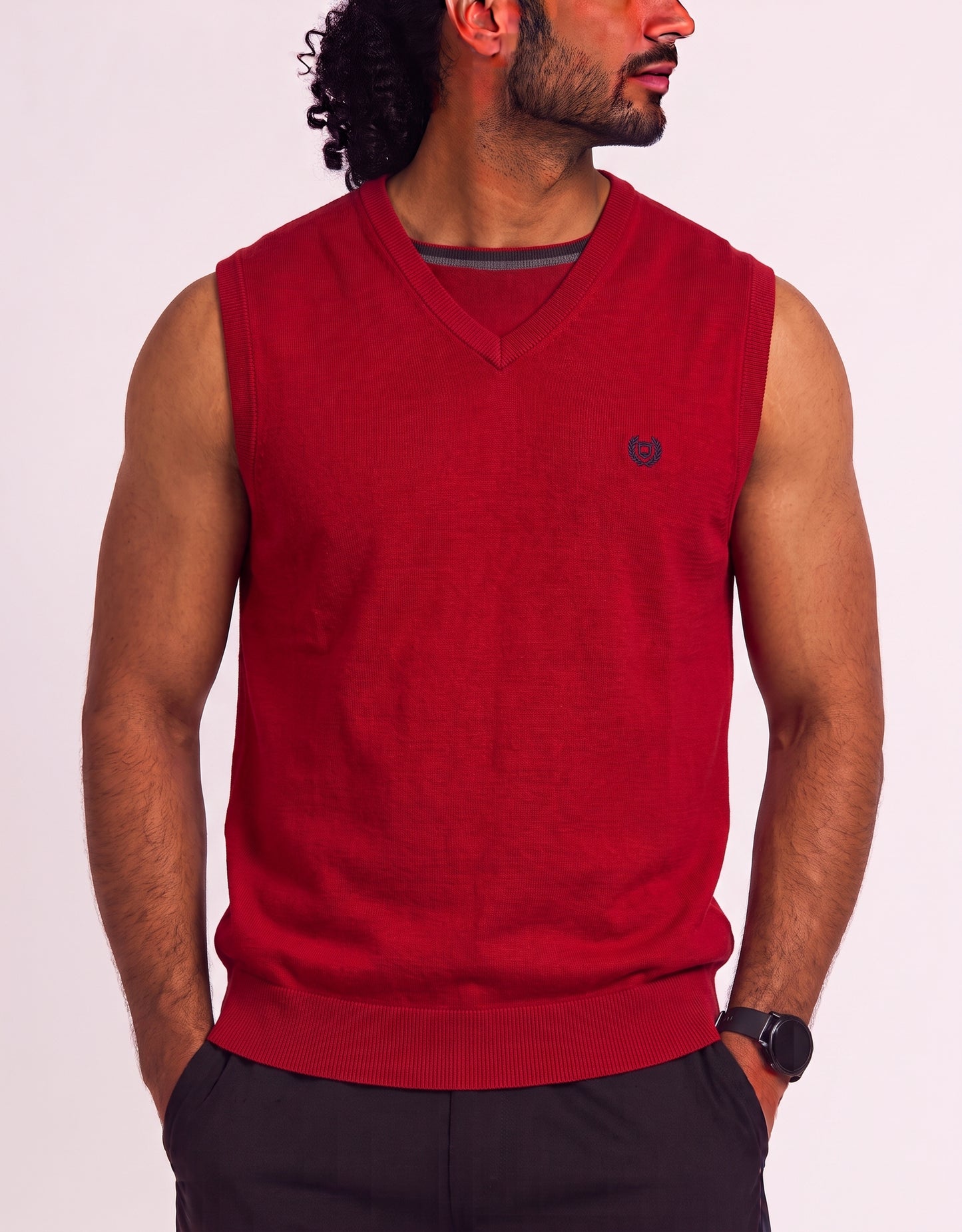 Chaps Men Cotton Fleece Red Sweater 2XL
