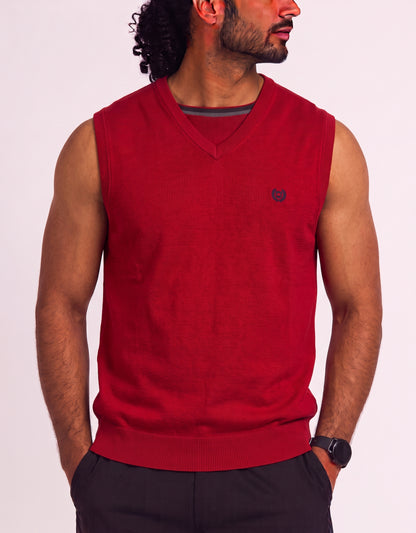 Chaps Men Cotton Fleece Red Sweater 2XL