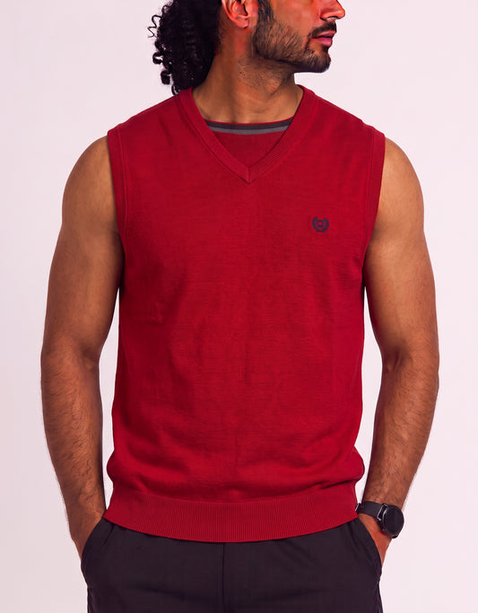 Chaps Men Cotton Fleece Red Sweater 2XL