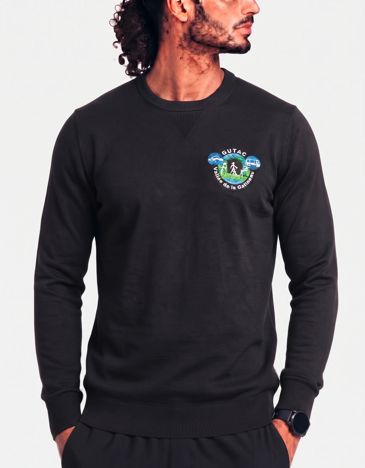 Independent Men Cotton Black Sweatshirt M