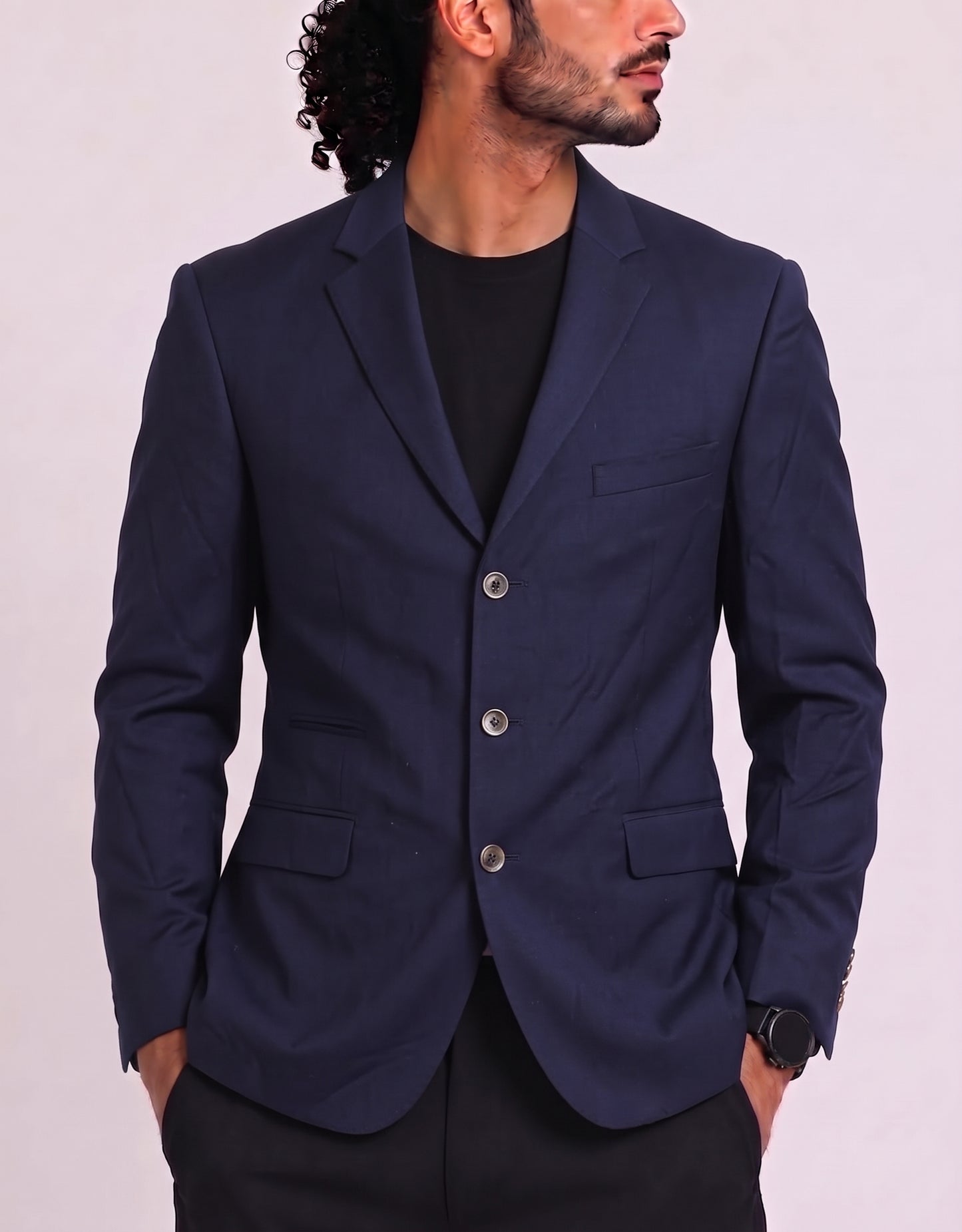 Ted Baker London Men Cotton Blue Coat M