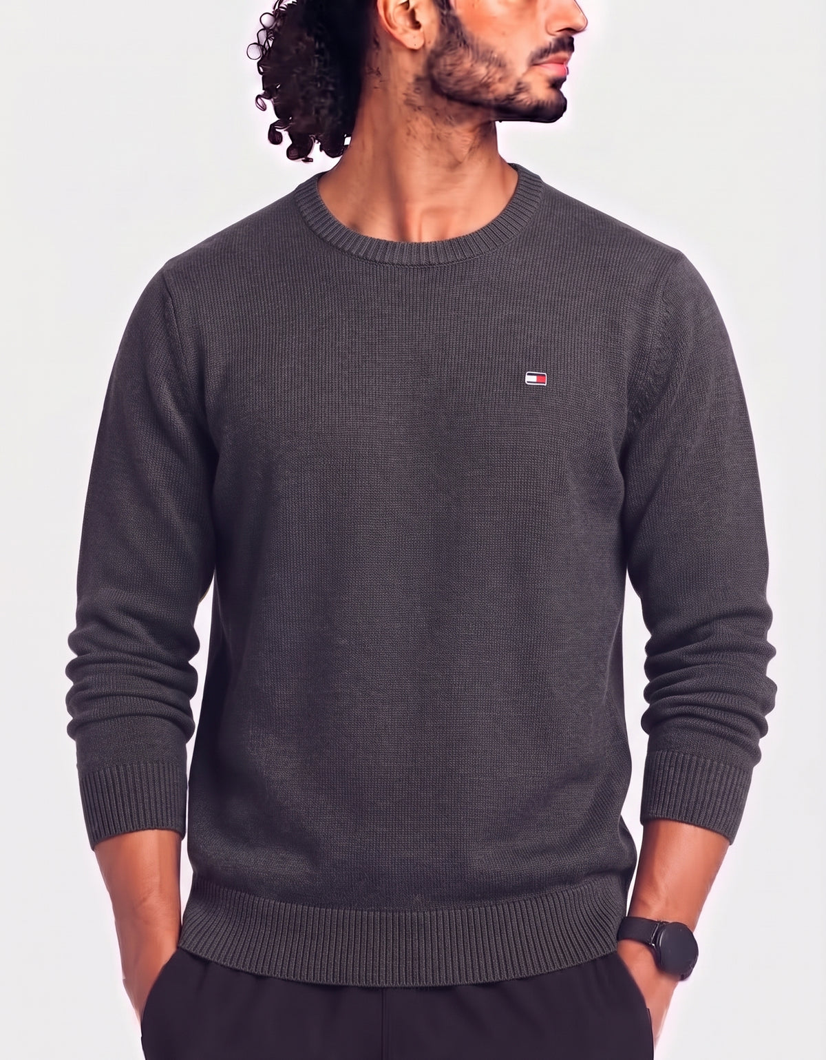 Tommy Hilfiger Men Black Sweater L