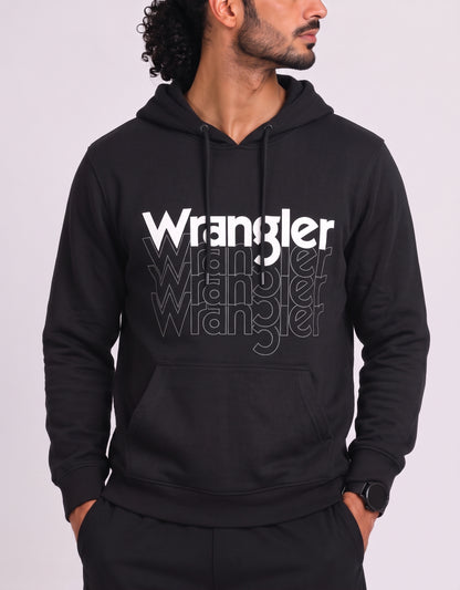Wrangler Men Cotton Fleece Black Hoodie M