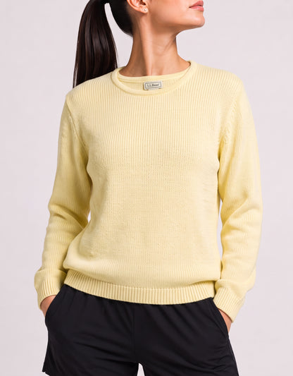 L.L.Bean Women Wool Yellow Sweater L