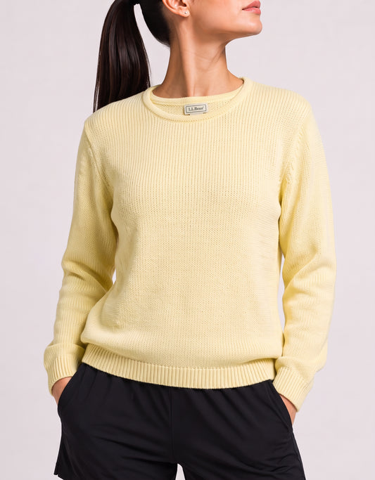 L.L.Bean Women Wool Yellow Sweater L