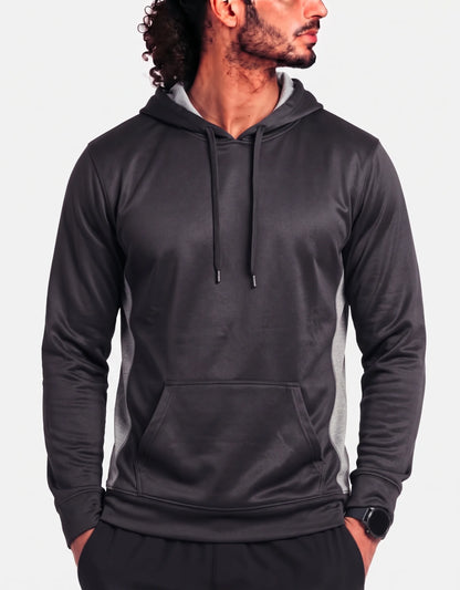 Sportek Men Polyester Navy Brown Hoodie XL