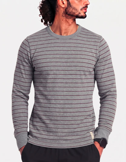 Hollister Men Cotton Gray Beige Sweatshirt L