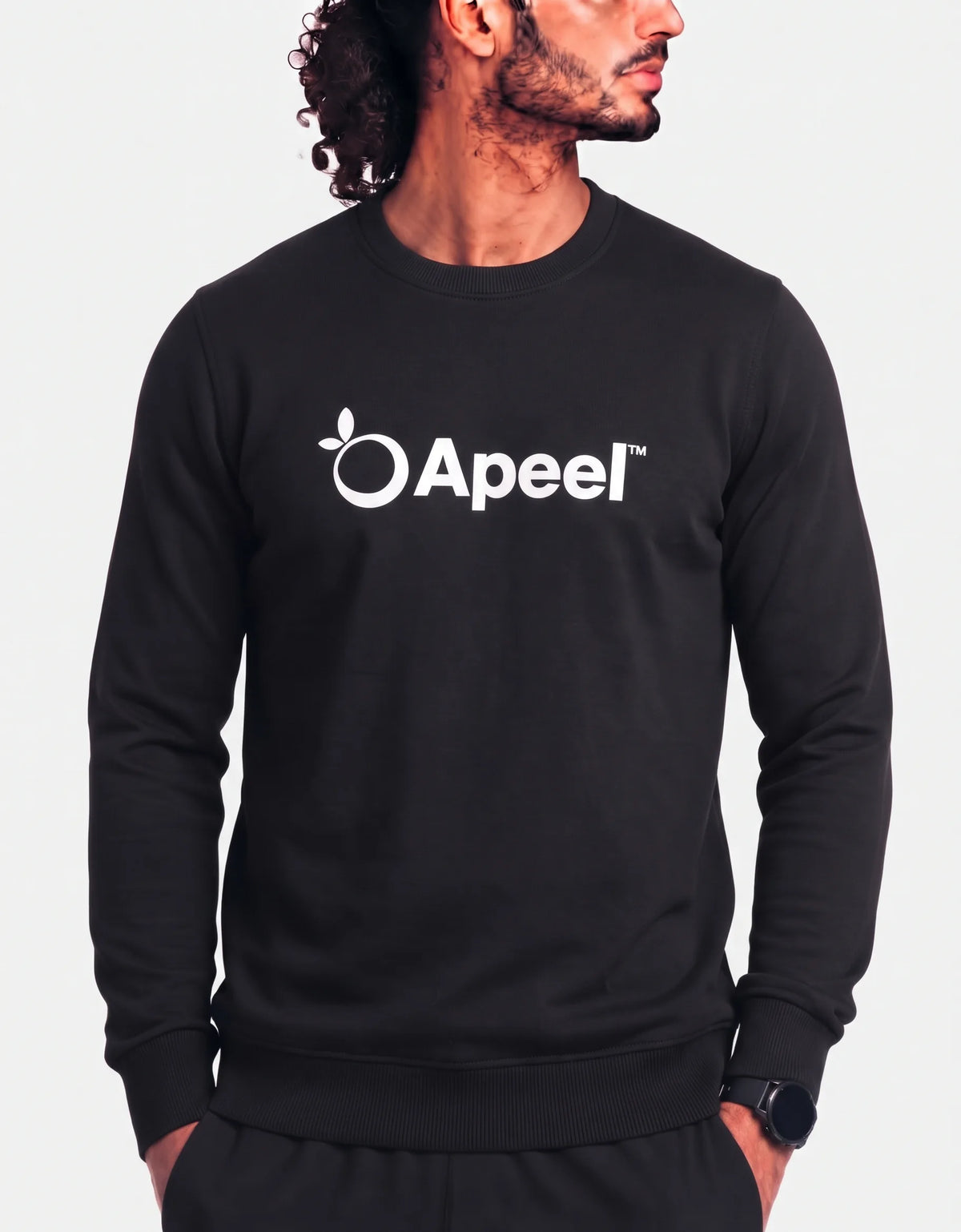 Known Supply Men Cotton Black Sweatshirt L