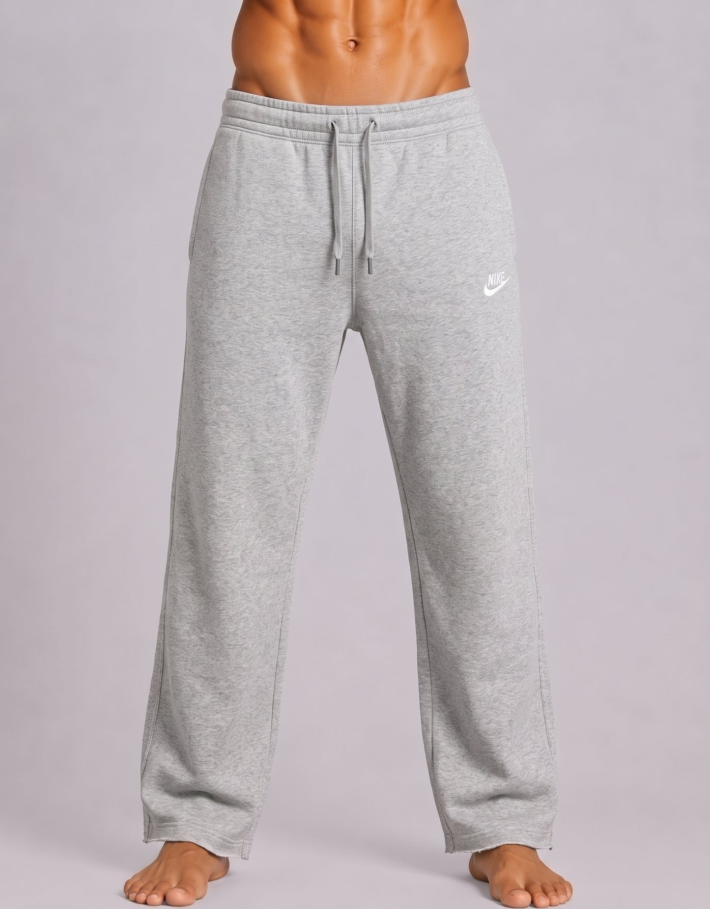 Nike Men Cotton Gray Trouser M
