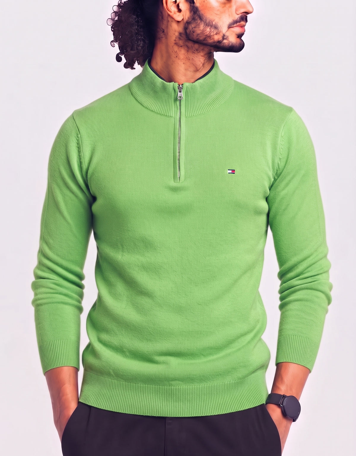 Tommy Hilfiger Men Green Sweater L