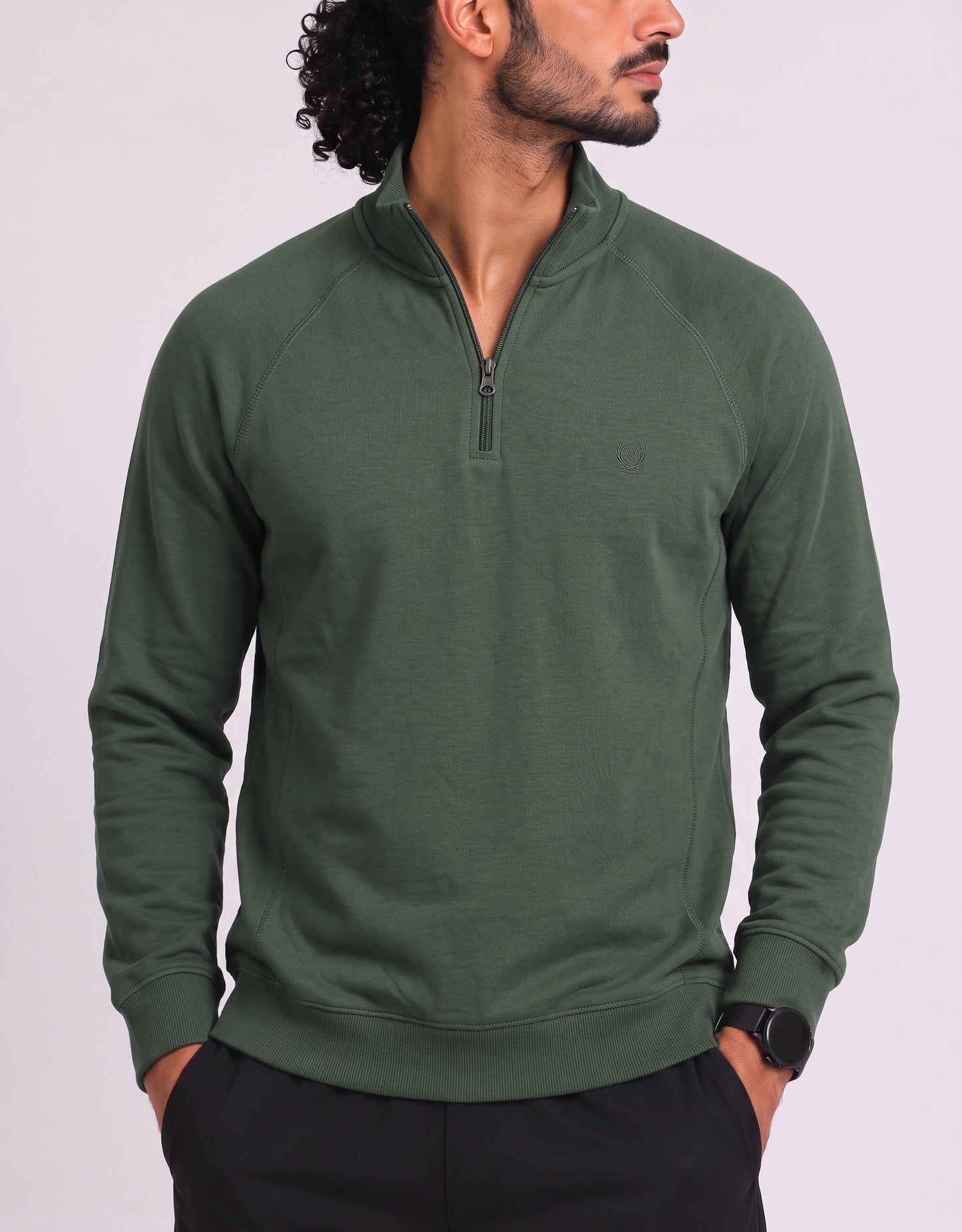 Chaps Men Cotton Fleece Gray Sweatshirt L