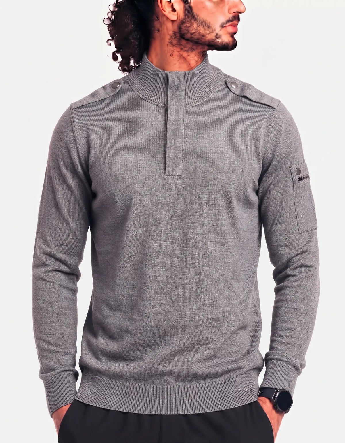 Banana Republic Men Acrylic Gray Beige Sweater XL