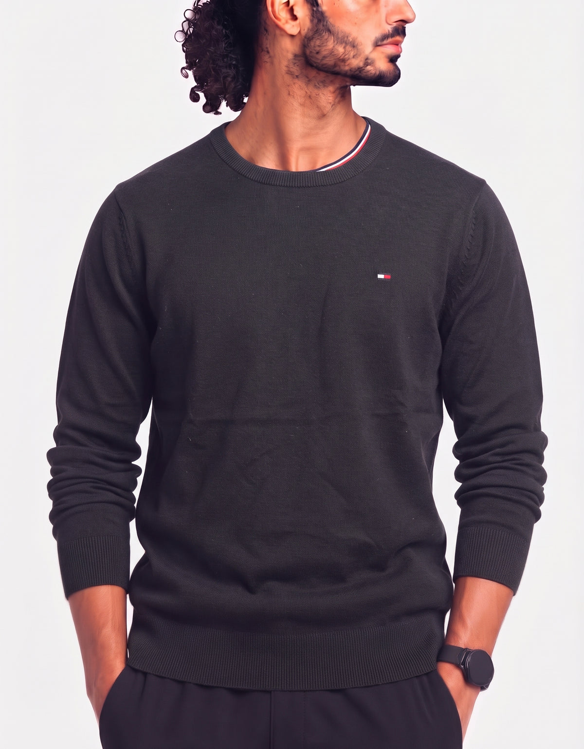 Tommy Hilfiger Men Black Sweater M
